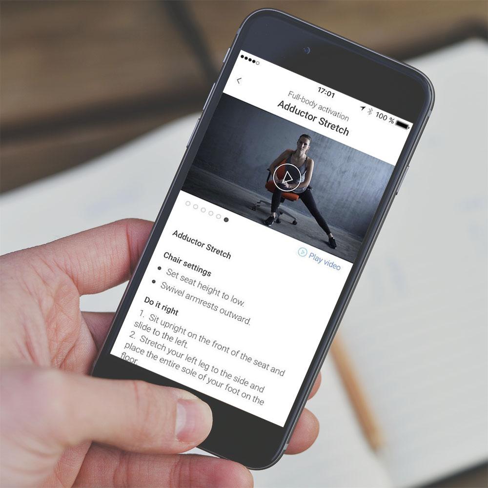 Entrenamiento en la oficina con APP “OfficeWorkout” - Chair and Work